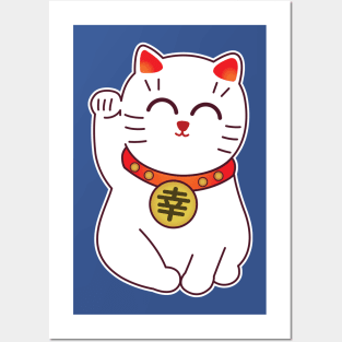 Shiawase Cat Posters and Art